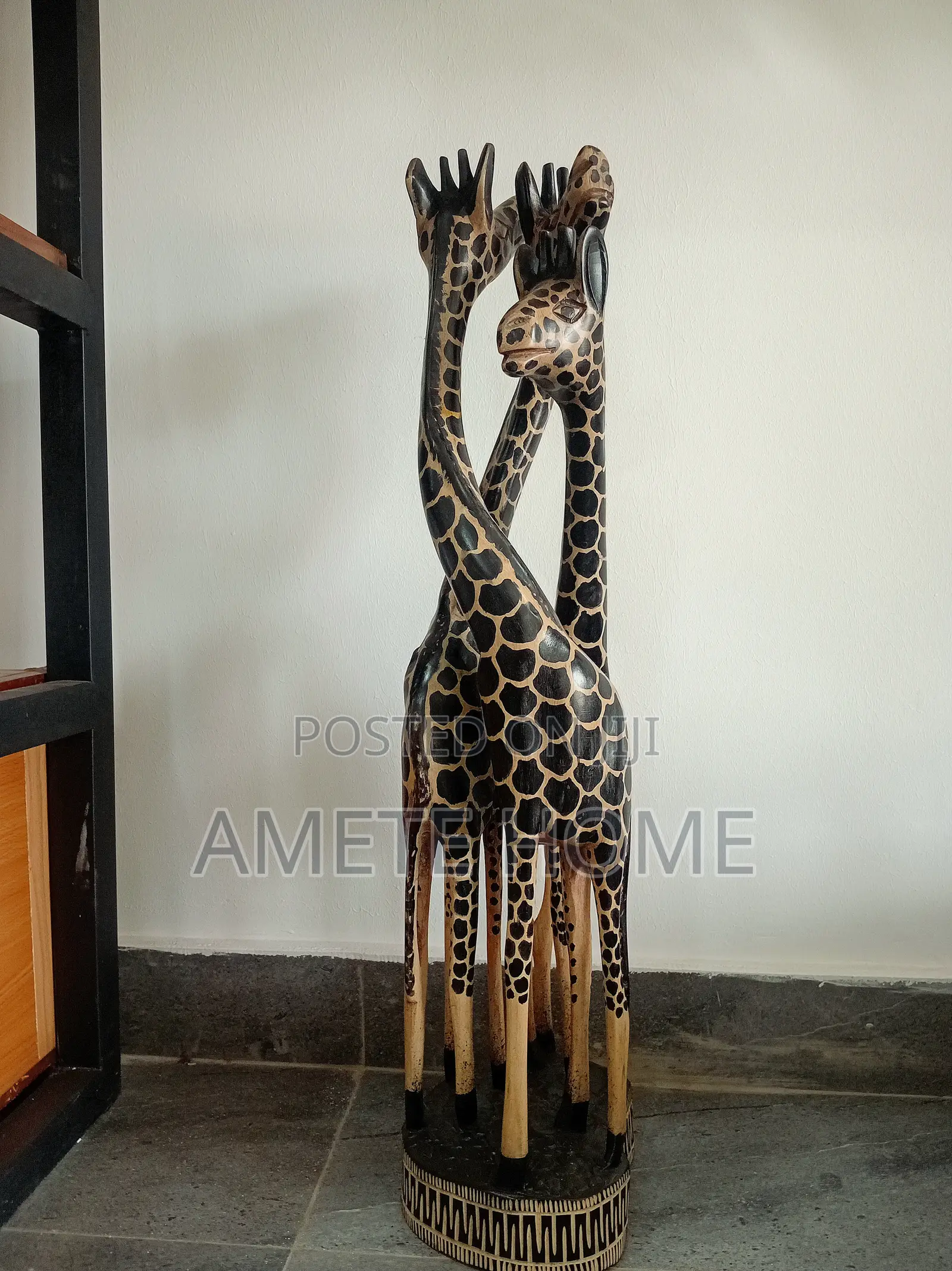 Hand Carved Giraffe Figures