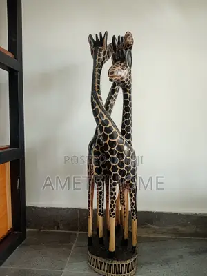 Hand Carved Giraffe Figures
