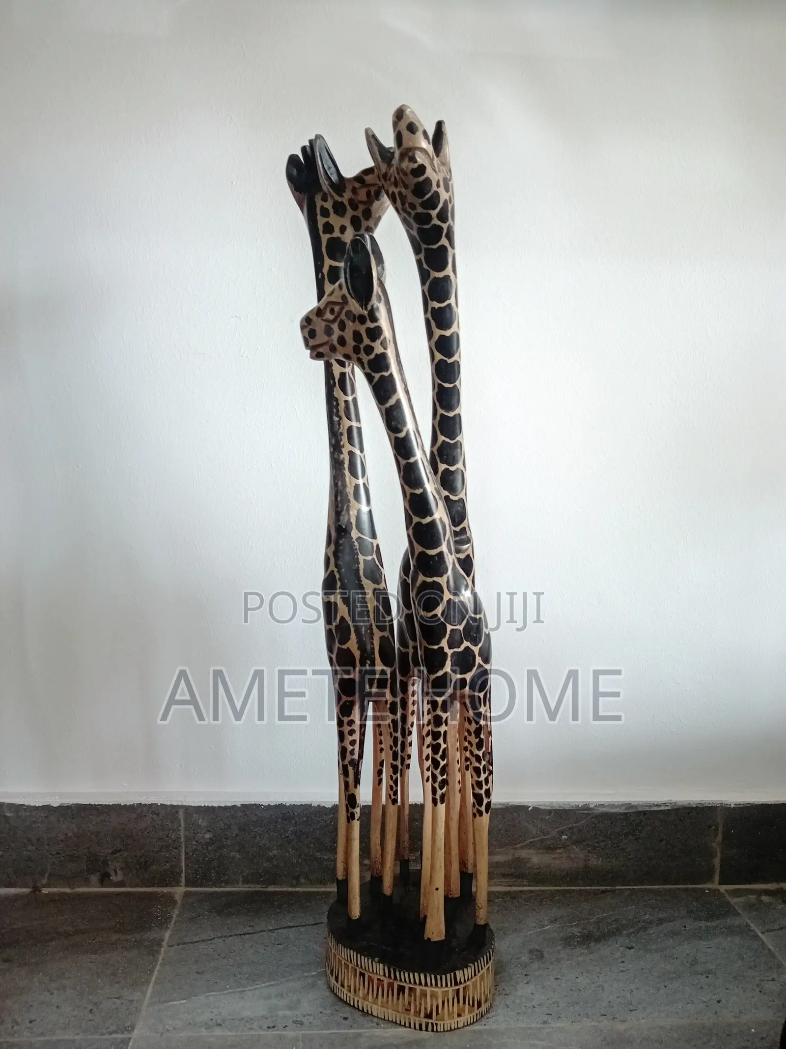 Hand Carved Giraffe Figures