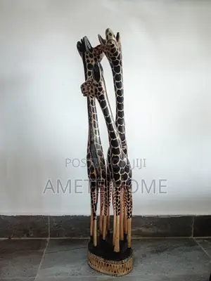 Hand Carved Giraffe Figures