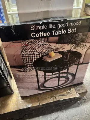 2 in 1 Center Table- Wooden Surface Metal Legs