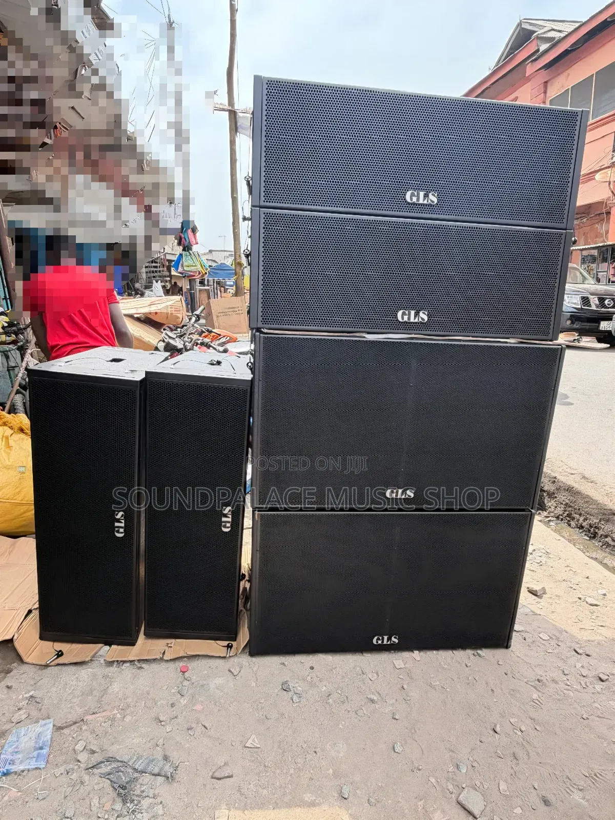 GLS Professional Pro-Audio Line Array and Subwoofer Sound System Setup