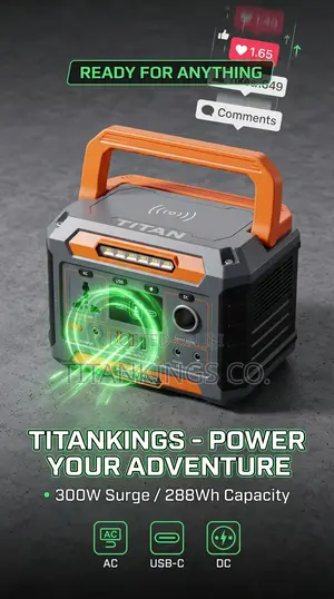 300w Power Station Generator With 60w Panel