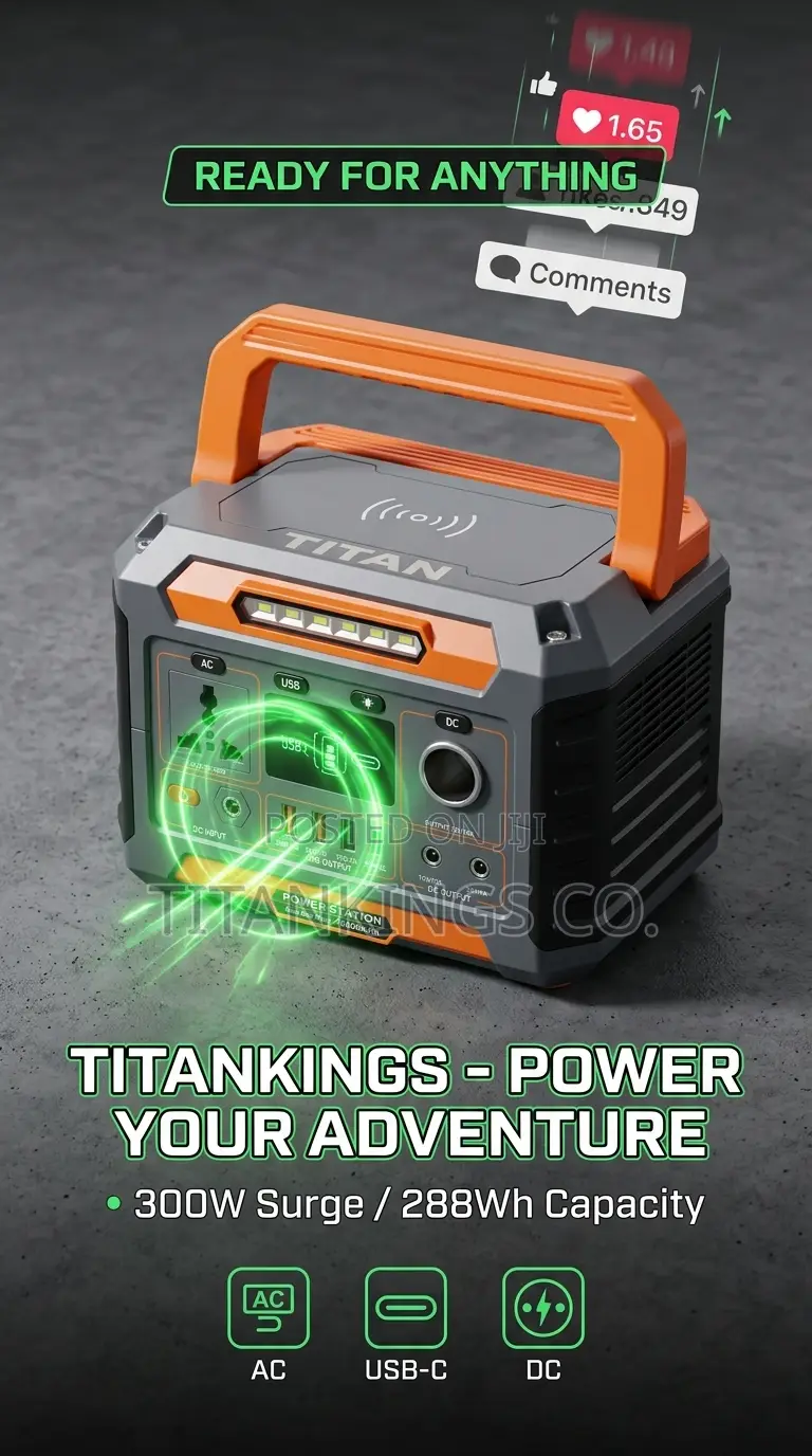 300w Power Station Generator With 60w Panel