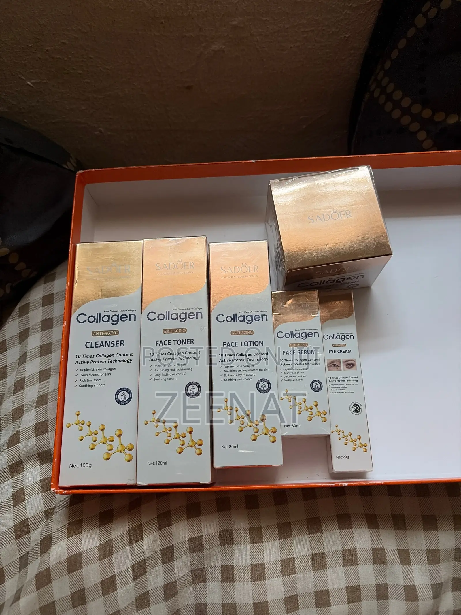 Sadoer Collagen Anti-Aging Skincare Set (6-in-1 Box)