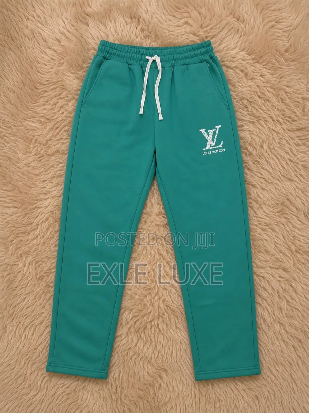 Teal Green Graphic Joggers