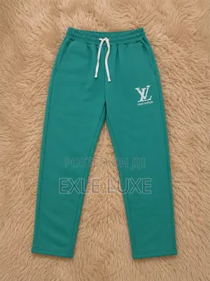 Teal Green Graphic Joggers