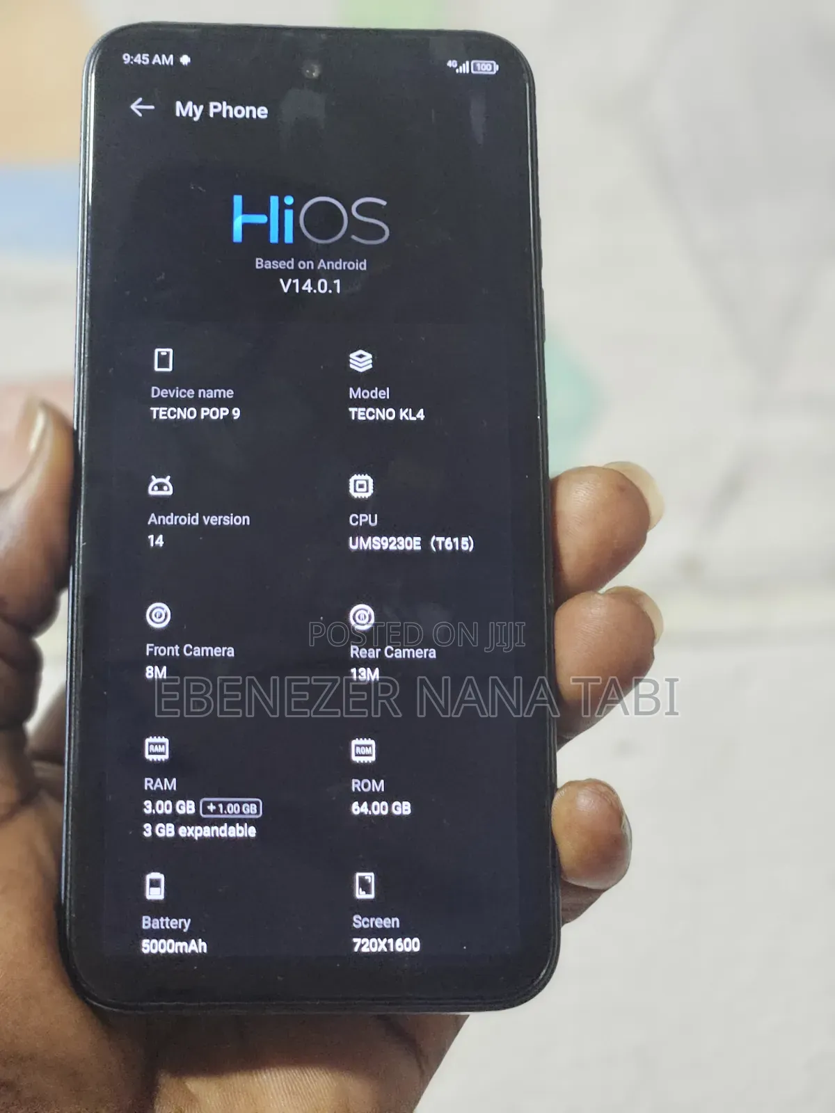 Tecno Pop 9 64 GB Black