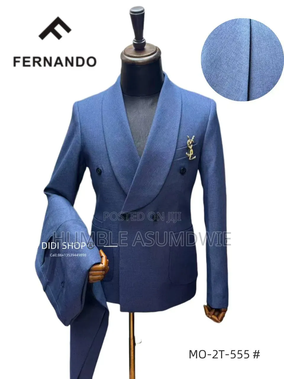 Striped Double-Breasted Suit for Executive