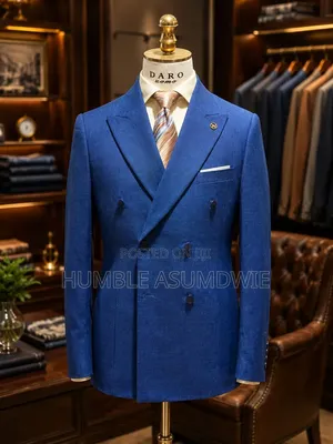Striped Double-Breasted Suit for Executive