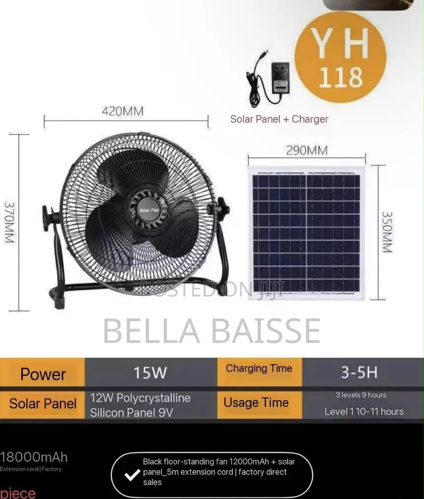 2 in 1 Solar Fan