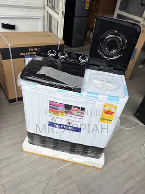 Classic Pearl 12kg Spin Dry Washing Machine(Black/White)