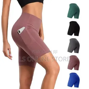 Plain Biker Shorts With Side Pocket