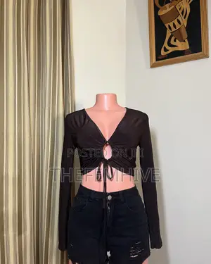 Brown I Saw It First Crop Top