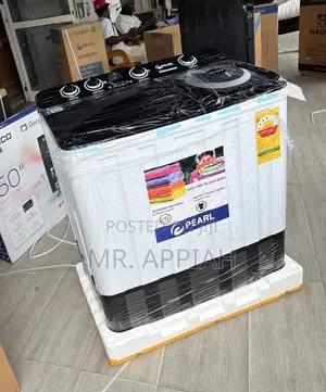 Efficient Pearl 12kg Washing Machine(Spin Dry)Black/White
