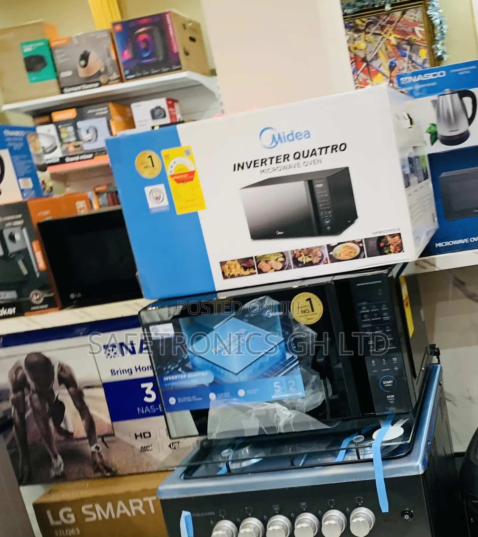 Long Lasting Inverter Grey Midea 30L Solo Microwave