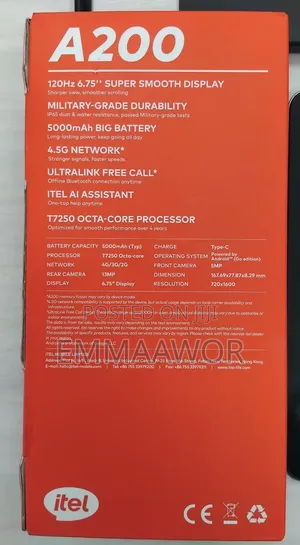 New Itel A200+ 128 GB Silver