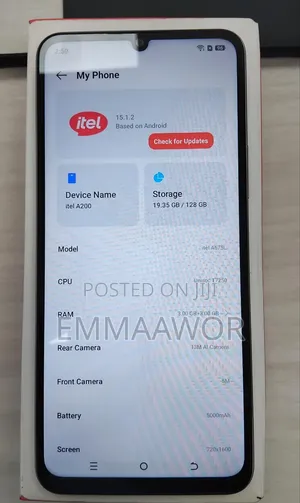 New Itel A200+ 128 GB Silver