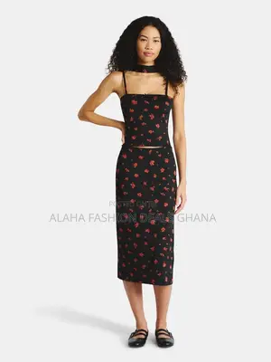 No Boundaries Cami and Midi Skirt With Scarf Set, 3-Piece, Women's