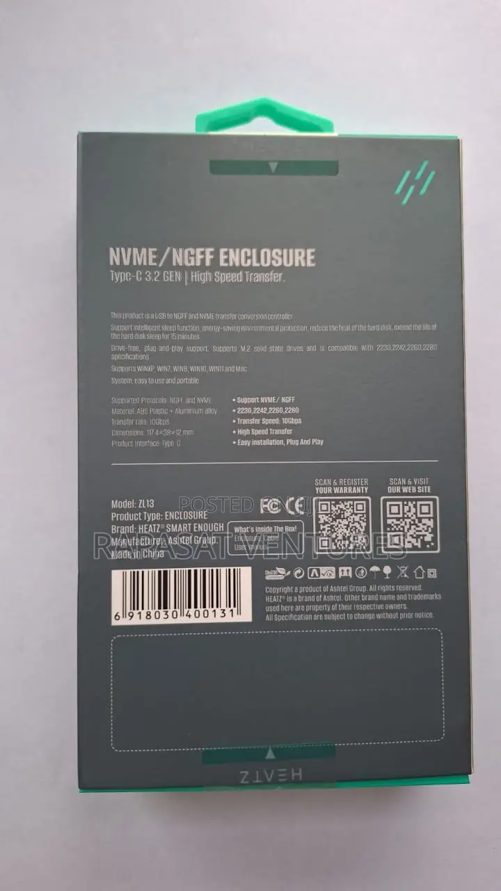 Heatz Nvme SSD Enclosure ZL13