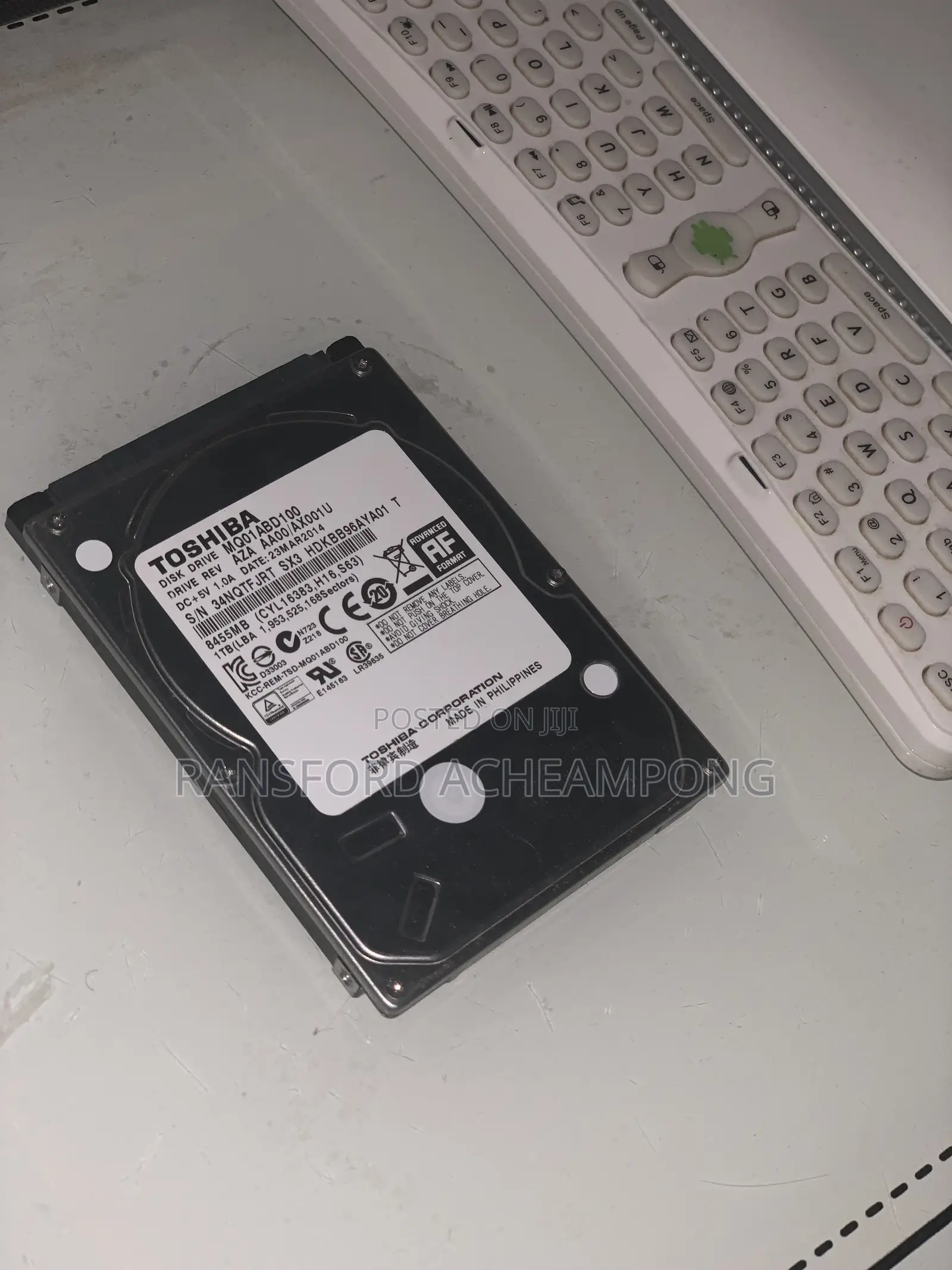 1TB Toshiba Laptop Hard Drive