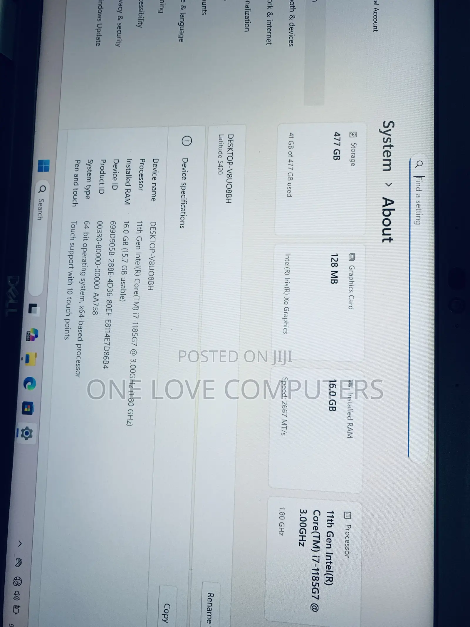 Laptop Dell Latitude 5420 16GB Intel Core i7 SSD 512GB