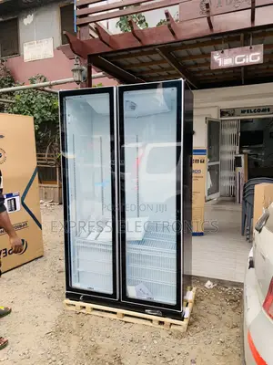 Lovely New Black PVC-801-27AA Pearl 690L Double-Door Display Fridge