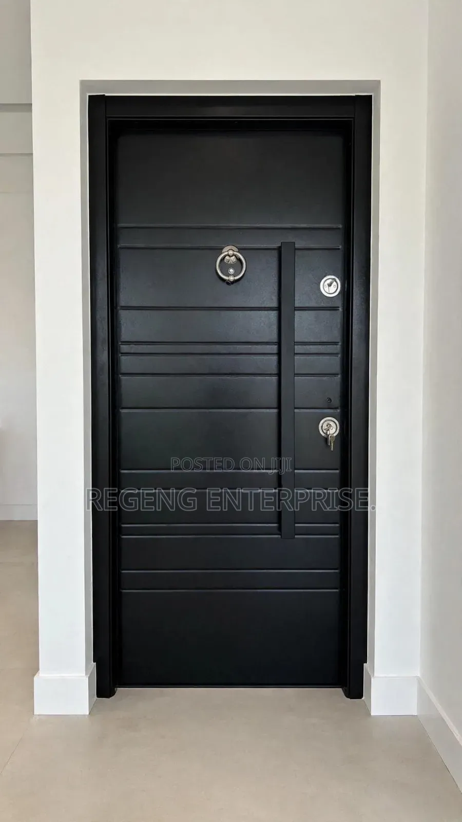 Modern Full Metal Black Security Systems With Locks