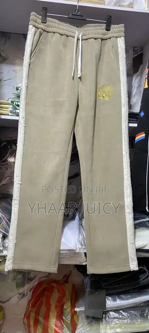 Light Brown Jogger With a White Design at the Side