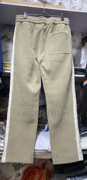 Light Brown Jogger With a White Design at the Side