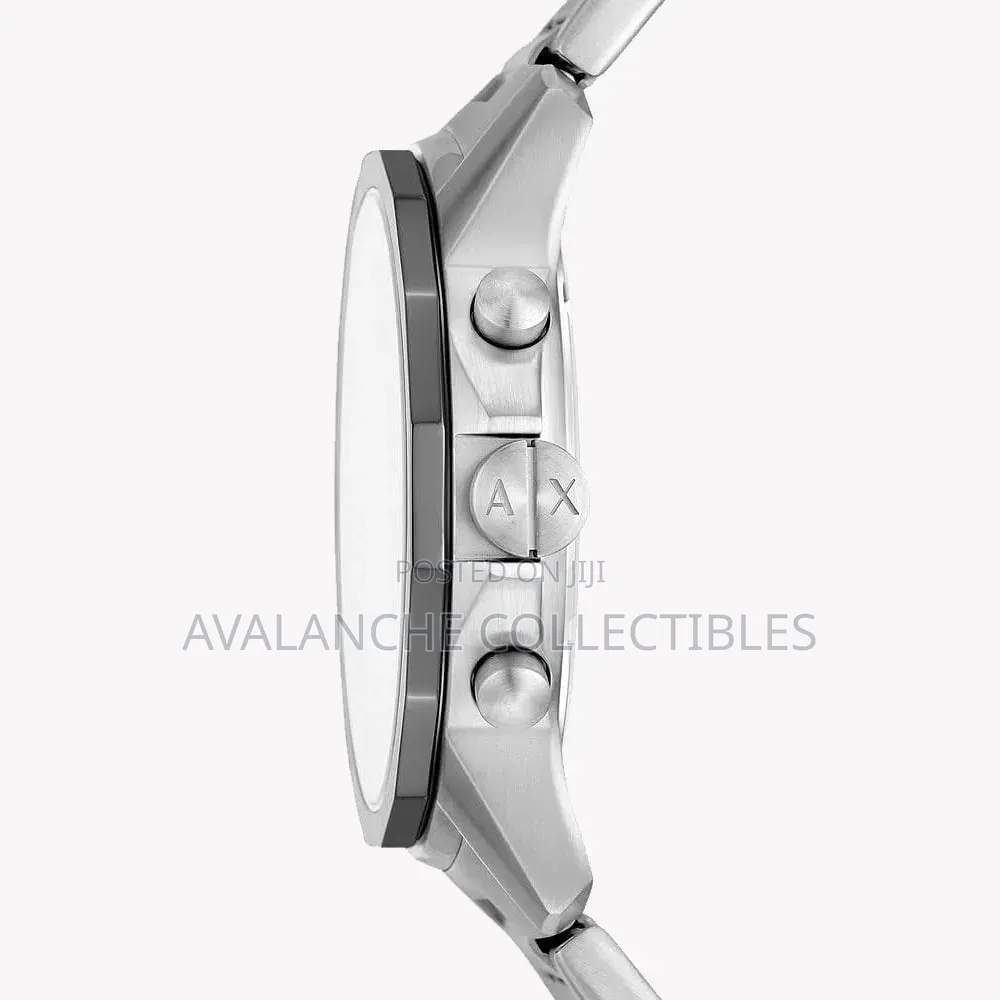 Armani Exchange Silver Tone Gent's Watch 44mm Case Size
