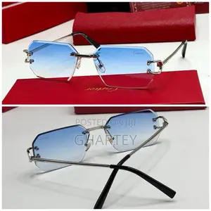 Cartier Luxury Rimless Sunglasses – Elegant Designer Eyewear