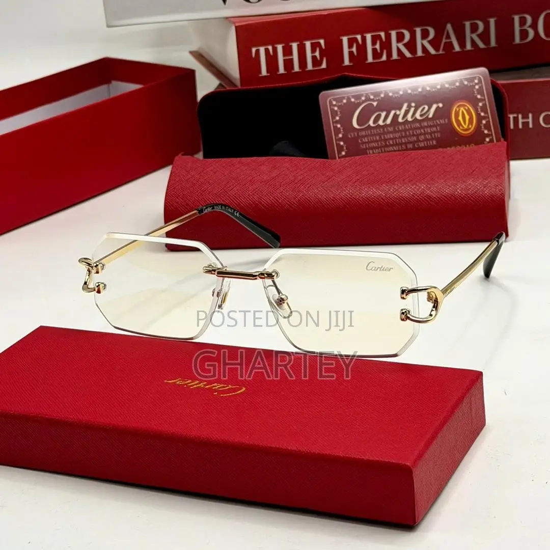 Cartier Luxury Rimless Sunglasses – Elegant Designer Eyewear