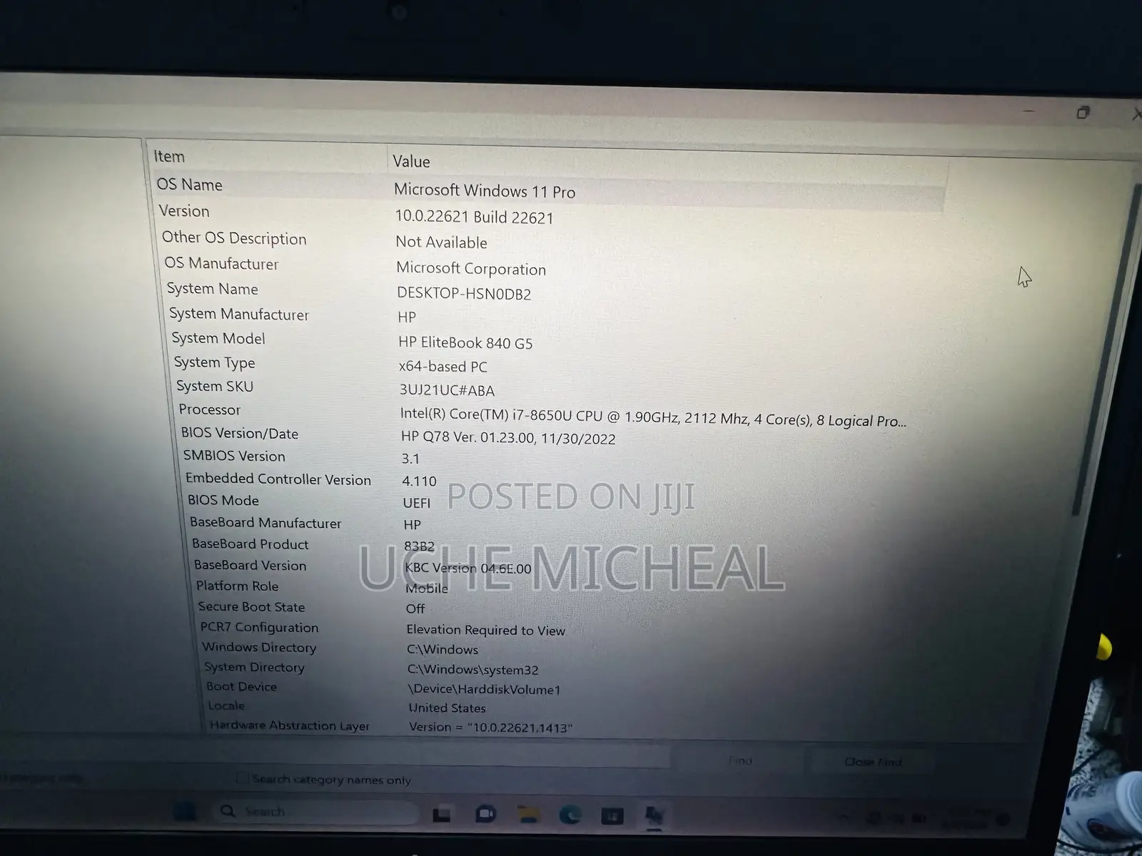 Laptop HP EliteBook 840 G5 16GB Intel Core i7 SSD 512GB