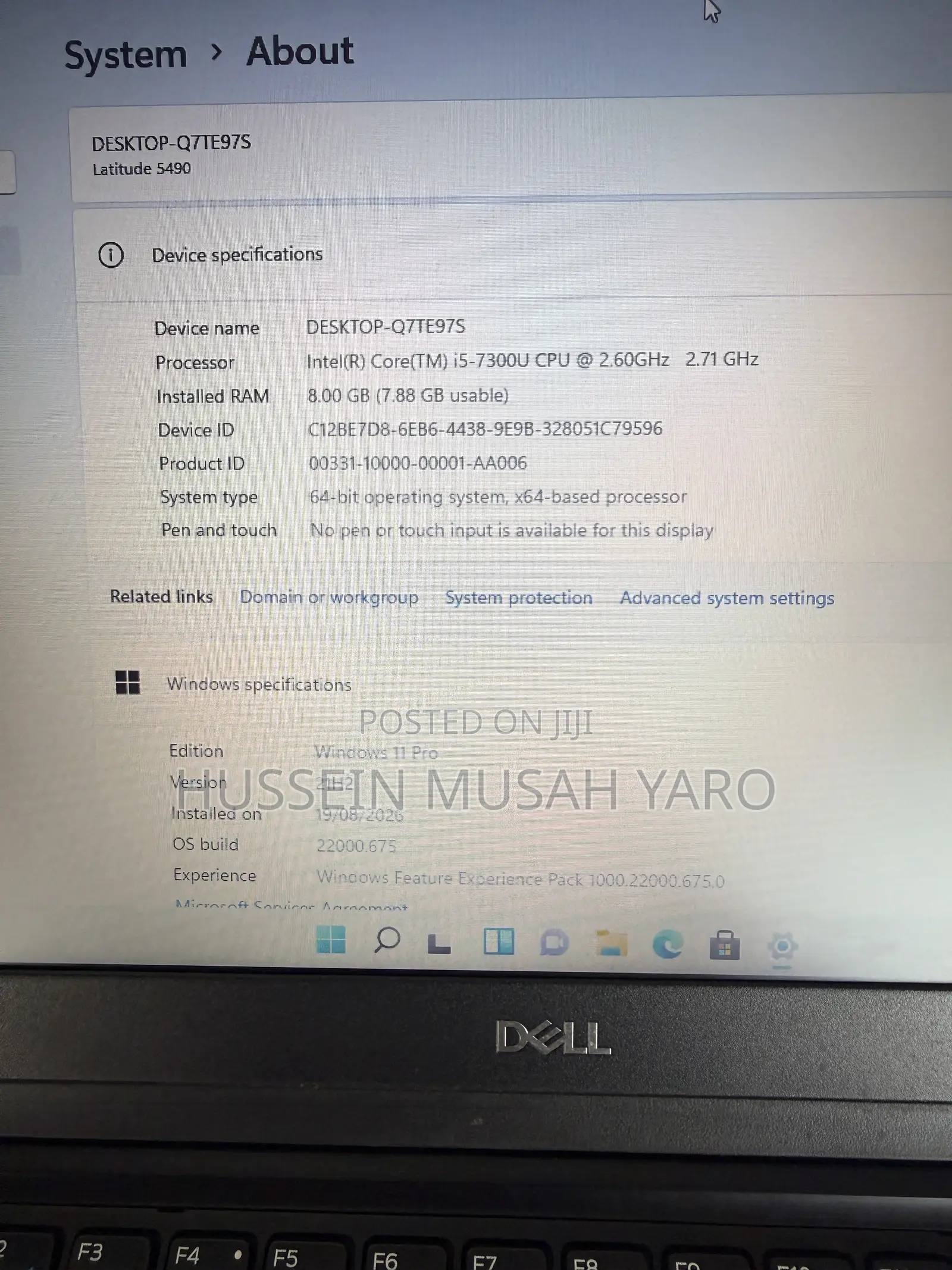 Laptop Dell Latitude 5490 8GB Intel Core i5 HDD 256GB