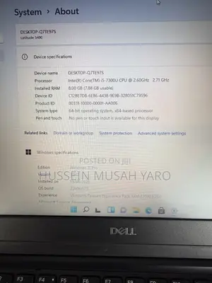 Laptop Dell Latitude 5490 8GB Intel Core i5 HDD 256GB