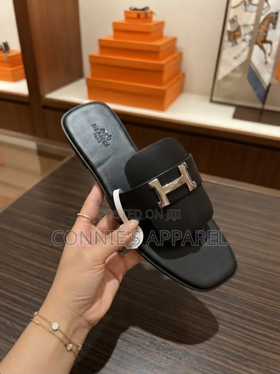 High Grade Ladies Hermes Slippers