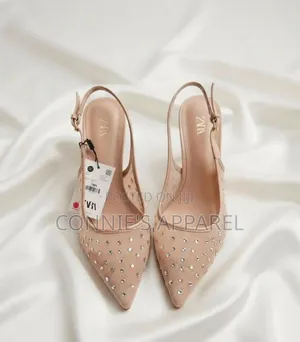 Zara Slingback Heel With Rhinestone