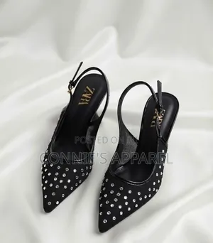 Zara Slingback Heel With Rhinestone