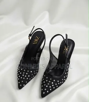 Zara Slingback Heel With Rhinestone