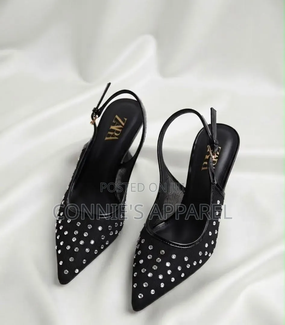 Zara Slingback Heel With Rhinestone