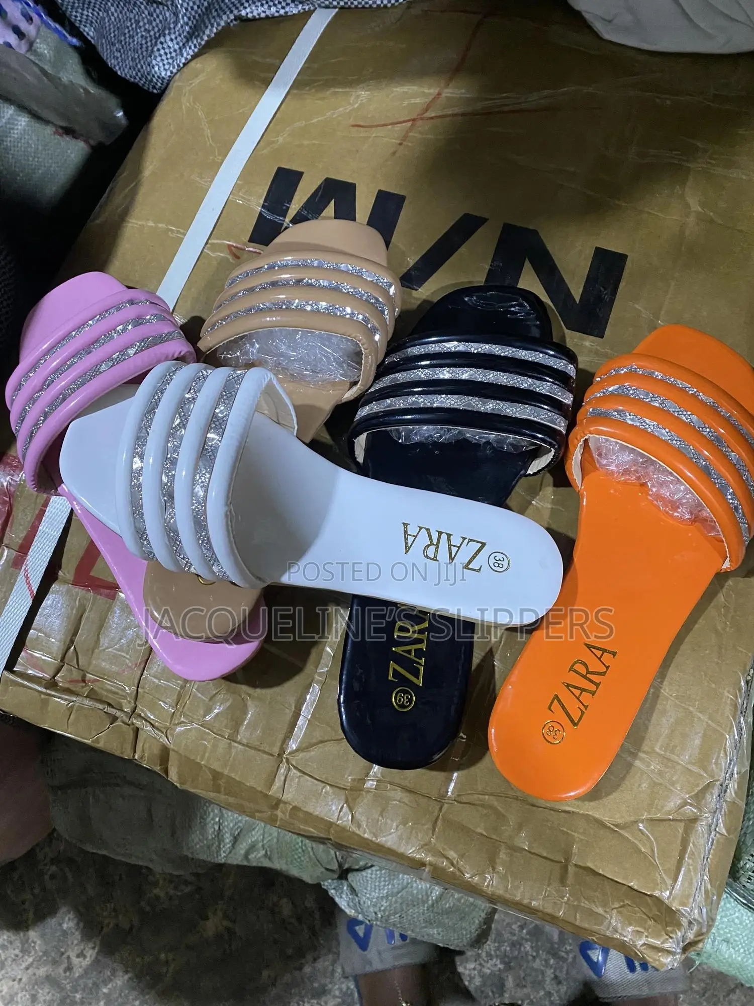 Quality Sliver Matching Slippers for Ladies