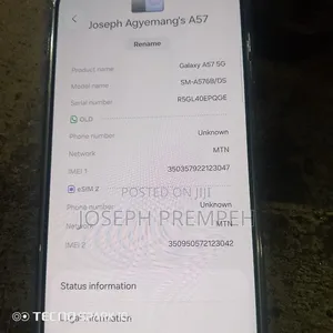 New Samsung Galaxy A57 256 GB Gray