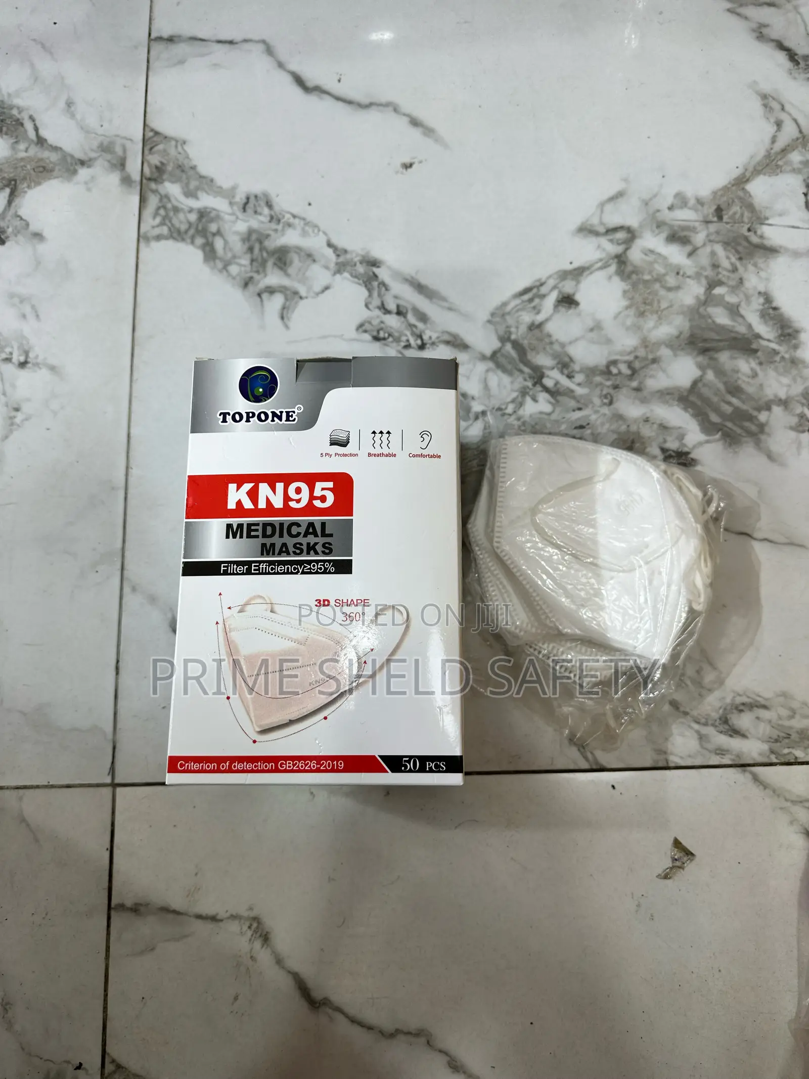 KN95 Medical Face Masks – 50 Pieces | 5-Ply Protection