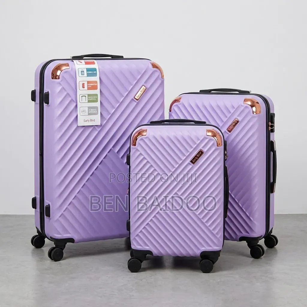 Plastic Suitcase 3in1 (4-Round Wheels)