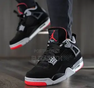 Nike Air Jordan 4 Retro- "Bred" (Black Cement)