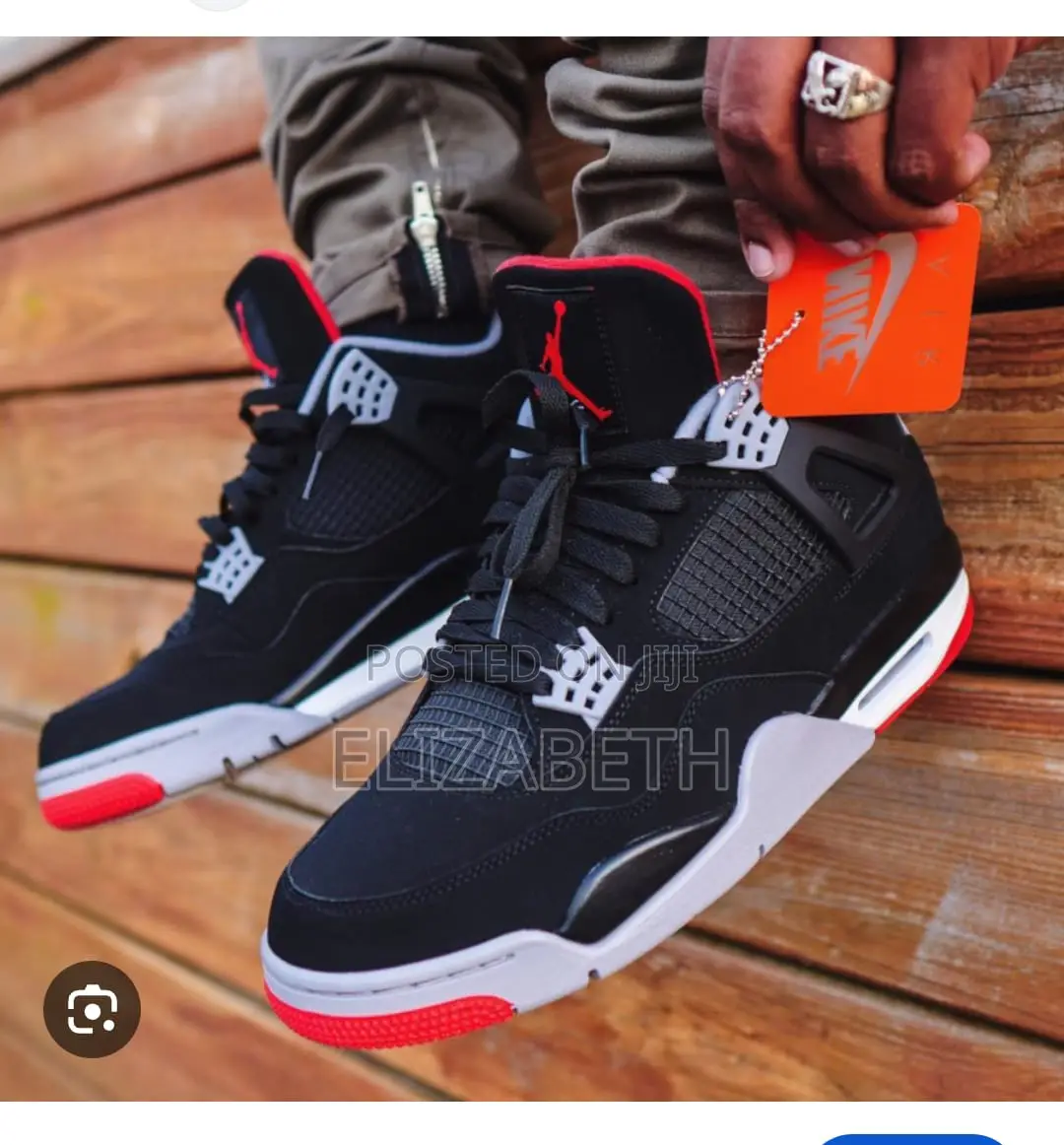 Nike Air Jordan 4 Retro- "Bred" (Black Cement)