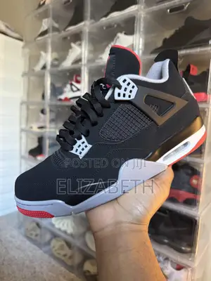 Nike Air Jordan 4 Retro- "Bred" (Black Cement)