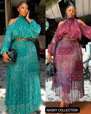 2- Piece Pleated Set
