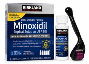 6 in 1 Kirkland Minoxidil Box + Free Derma Roller Gift